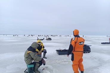 Выход на лёд опасен для жизни!